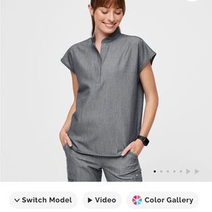 Figs Women's Charcoal Blouse